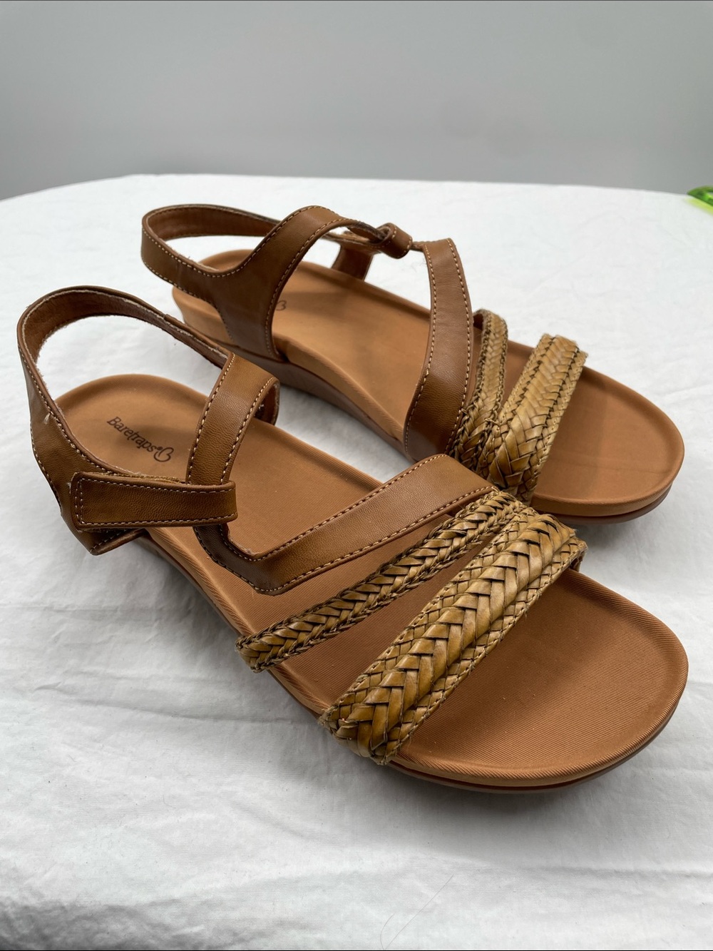 NEW! BareTraps JALEN Braided-Strap Comfort Sandals. 11W. - Picture 3 of 16